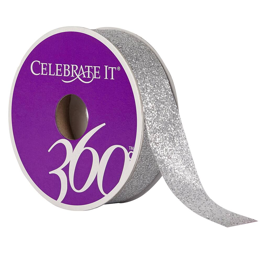 7 8 Glitter Ribbon By Celebrate It 360 7 8 Glitter Ribbon By Celebrate It 360